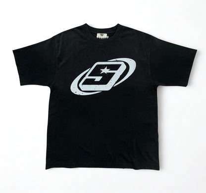 Black Rhinestone Logo T