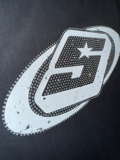 White Rhinestone Logo T